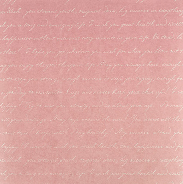 Kraft paper sheet 12"x12"  Letter on pink