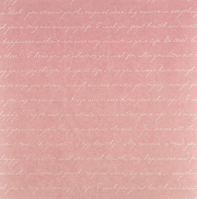 лист крафт бумаги с рисунком письмо на розовом 30х30 см