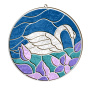 Blank for stained glass painting  "Swan song", #09 - 0