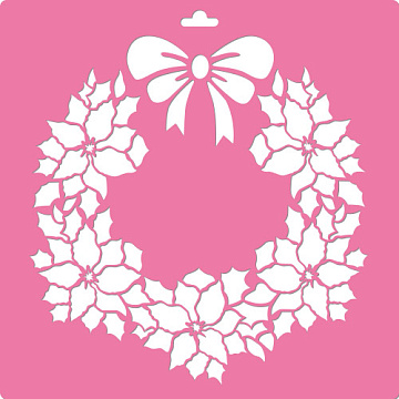 Stencil for decoration XL size (30*30cm), Wreath #171