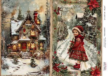 Decoupage-Karte #0557, 21cm x 29,7cm