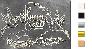 Chipboard embellishments set, Happy Easter #495