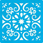 Stencil for crafts 14x14cm "Tile of ampire style" #330