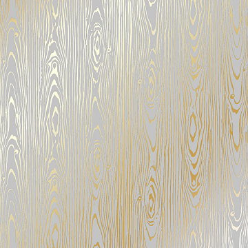 Blatt aus einseitigem Papier mit Goldfolienprägung, Muster Golden Wood Texture Grey, 12"x12"