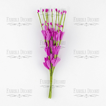 Set of willow sprigs with flowers Pink 10pcs