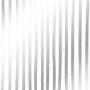 Blatt aus einseitigem Papier mit Silberfolienprägung, Muster Silver Stripes White 12"x12"