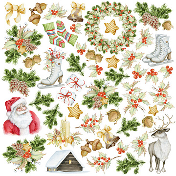 Arkusz z obrazkami do dekorowania "Awaiting Christmas"
