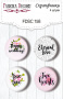 4er-Set Buttons zum Scrapbooking "Happy wedding" #158