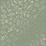 Einseitig bedrucktes Blatt Papier mit Silberfolie, Muster Silver Branches Olive 12"x12"