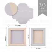 Набор картонных заготовок #008 color_Light lilac-beige Набор картонных заготовок #008 color_Light lilac-beige