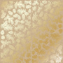 Arkusz papieru jednostronnego wytłaczanego złotą folią, wzór Szyszki Złotej Sosny, Kraft 30,5x30,5cm 
