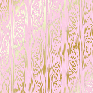 Sheet of single-sided paper with gold foil embossing, pattern Golden Wood Texture Pink, 12"x12"