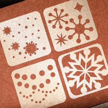 Set of stencils for crafts 7x7sm "New Year's mini 1" # 071 - 2 Set of stencils for crafts 7x7sm "New Year's mini 1" # 071 - 2