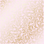 Sheet of single-sided paper with gold foil embossing, pattern "Golden Butterflies Light pink"