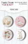 Set mit 4 Flair-Buttons zum Scrapbooking Boho Baby Girl #592