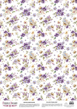 Deco Pergament farbiges Blatt Floral Sentiments Purpurne Symphonie, A3 (11,7" х 16,5")