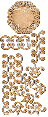 set of mdf ornaments for decoration #101
