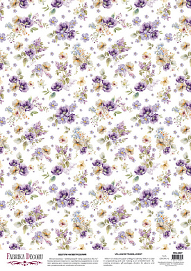 deco vellum colored sheet floral sentiments purple symphony, a3 (11,7" х 16,5")