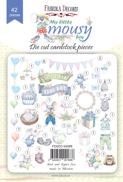 Set of die cuts My little mousy boy, 42 pcs - 2 Set of die cuts My little mousy boy, 42 pcs - 2