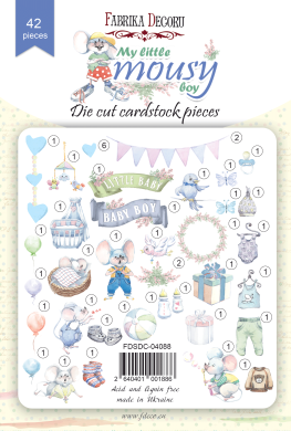 набор высечек, коллекция my little mousy boy, 42 шт - 2