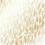 Sheet of single-sided paper with gold foil embossing, pattern Golden Fern, color White