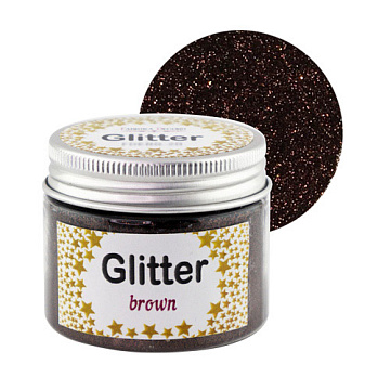 Glitter, Farbe Braun, 50 ml