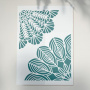 Stencil reusable, 15x20cm Peacock feathers, #402 - 1