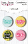 Set mit 4 Flair-Buttons zum Scrapbooking "Wild Tropics" RU #325