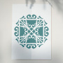 Stencil for crafts 14x14cm "Ornament 1" #045 - 1