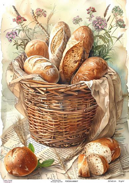 Decoupage card #0837, 29,7x42cm