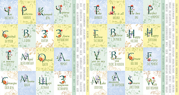 Set of stripes with pictures for decoration Summer meadow 5 pcs 5x30.5 cm