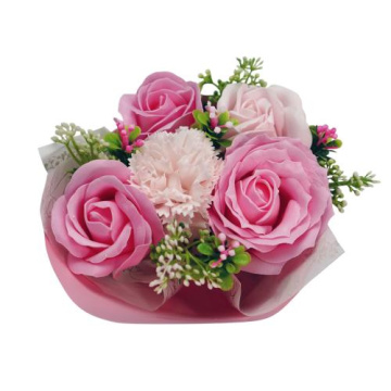 Bouquet of pink and cream roses and carnation “Good Mood” - 2 Bouquet of pink and cream roses and carnation “Good Mood” - 2