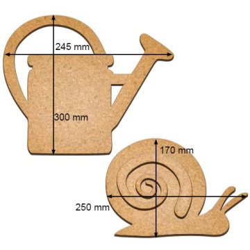  Artboard Garden can and snail set, 2pcs - 2