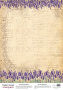 Деко веллум (лист кальки с рисунком) Бордюр из лаванд, A3 (29,7см х 42см)