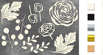 Spanplatten-Set "Blumenstimmung 2" #138
