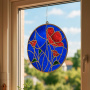 Art Stained Glass Kit "Red Poppies", for painting by numbers - 0