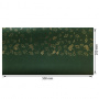Piece of PU leather for bookbinding with gold pattern Golden Dill Dark green, 50cm x 25cm - 0