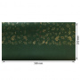 Отрез кожзама с тиснением золотой фольгой, дизайн Golden Dill Dark green, 50см х 25см