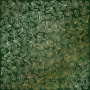 Лист односторонней бумаги с фольгированием, дизайн Golden Rose leaves Dark green aquarelle, 30,5см х 30,5см