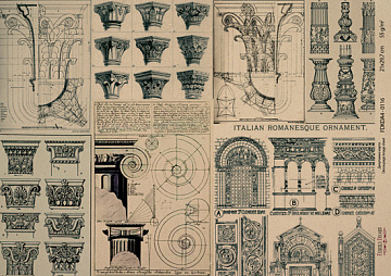 Kraft decoupage paper, 21x29,7cm, “Architecture”, #00116