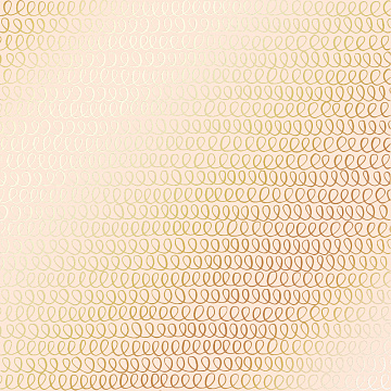 Sheet of single-sided paper with gold foil embossing, pattern Golden Loops Beige, 12"x12"