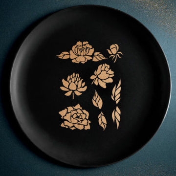 Stencil for crafts 15x20cm "Peonies-2" #206 - 2