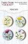 Set of 4pcs flair buttons for scrabooking Summer meadow #603