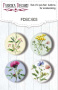 Set mit 4 Flair-Buttons zum Scrapbooking Summer meadow #603