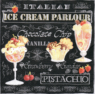 Decoupage-Serviette "Italienische Desserts"