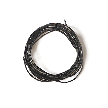 Round wax cord, d=1mm, color Black