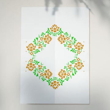 Stencil reusable, 15 cm x 20 cm Embroidery border, #431 - 2 Stencil reusable, 15 cm x 20 cm Embroidery border, #431 - 2