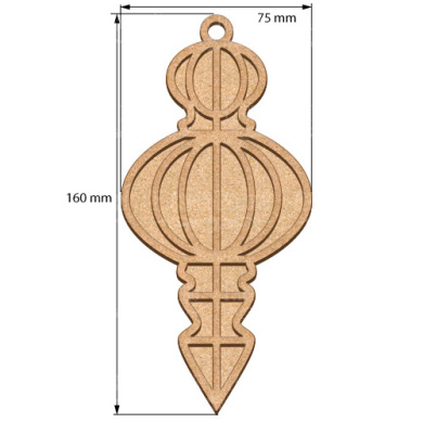 Blank for decoration New year tree toy 56, #489 - 2