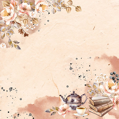 лист двусторонней бумаги для скрапбукинга sentimental story #1067-4 30,5х30,5 см