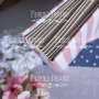 Blank album with a soft fabric cover White and pink stripes 20cm х 20cm - 1